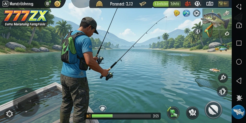 Screenshot gameplay 777ZX menampilkan pengalaman memancing yang seru dan visual yang memukau.