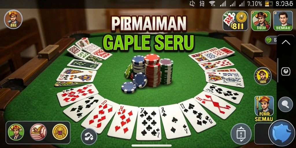 Tampilan gameplay Gaple yang seru dan interaktif.