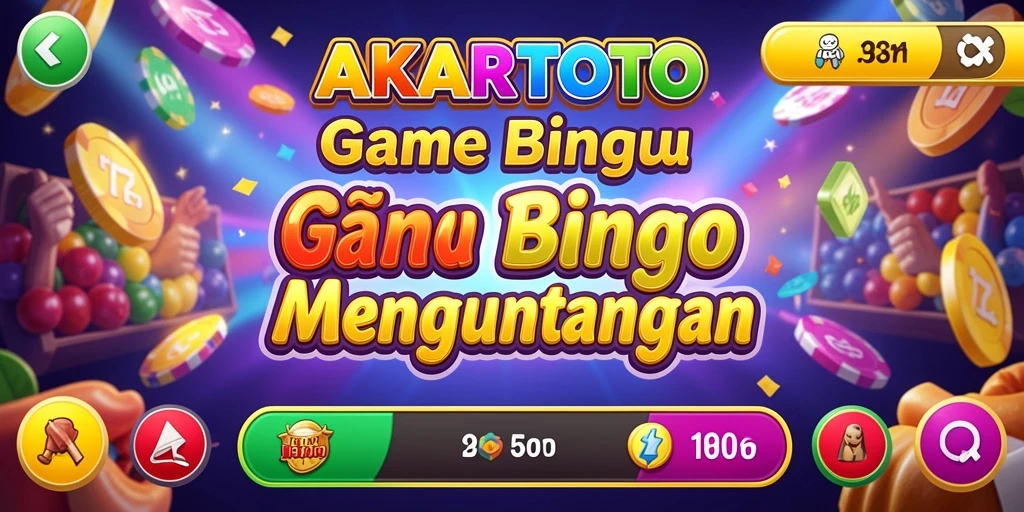 Menampilkan gameplay seru dari permainan Bingo AKARTOTO.