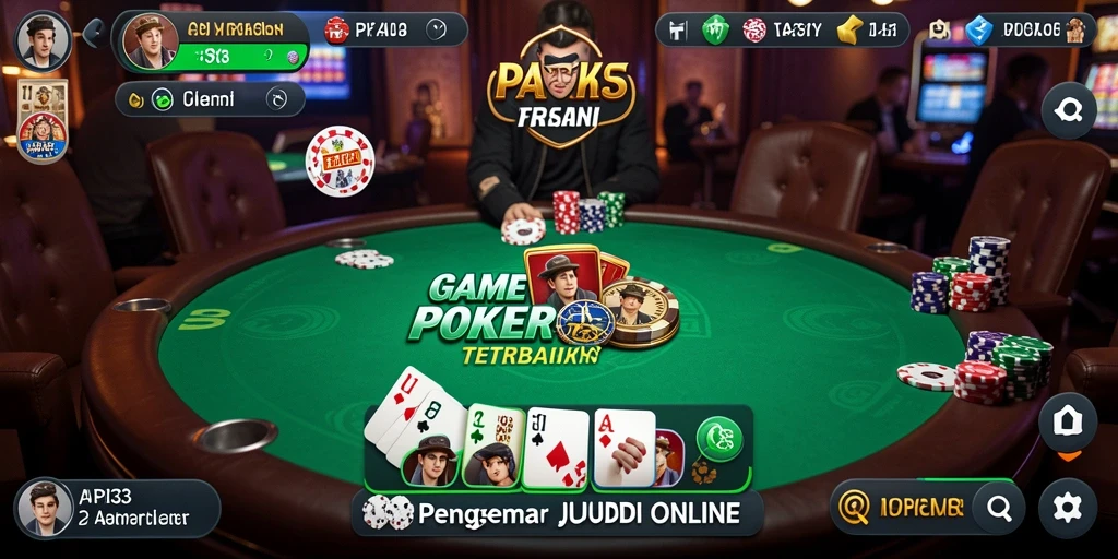 Tampilan gameplay seru dan interaktif di API33 Poker.
