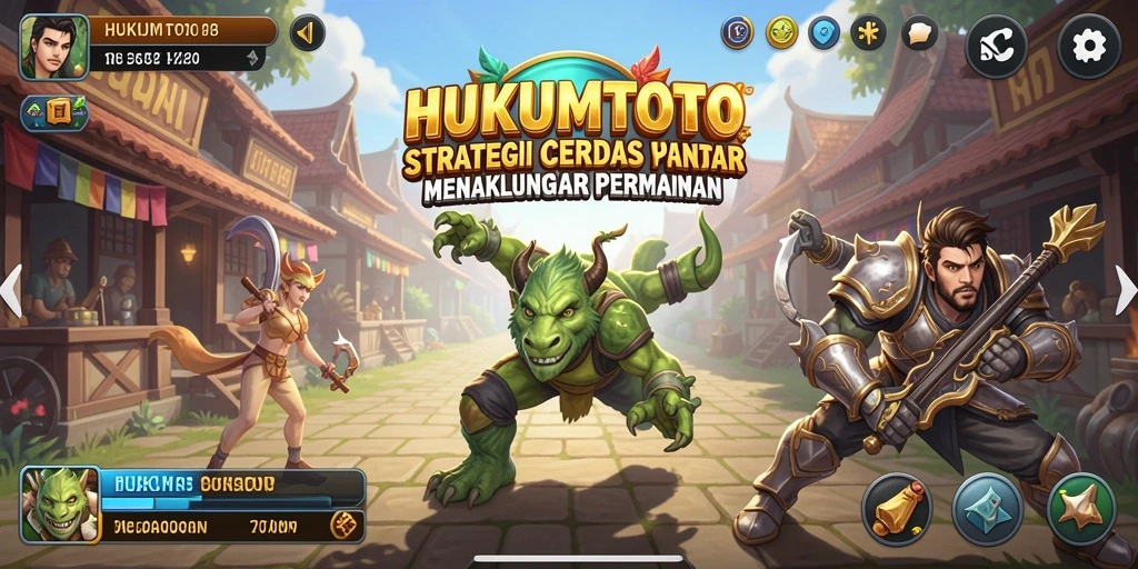 Tampilan gameplay menakjubkan dari HUKUMTOTO yang menarik dan strategis.