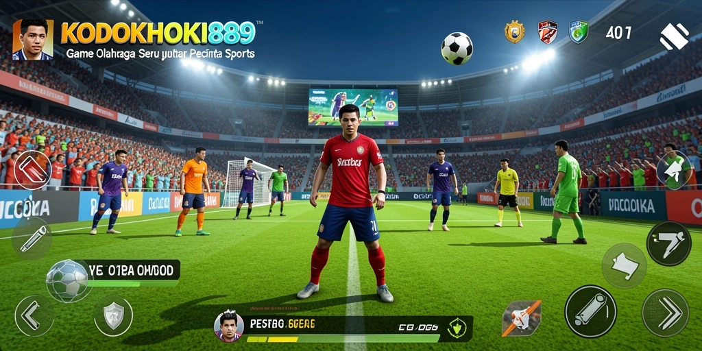 Tampilan gameplay <strong>KODOKHOKI889</strong> yang memukau dengan aksi olahraga seru.