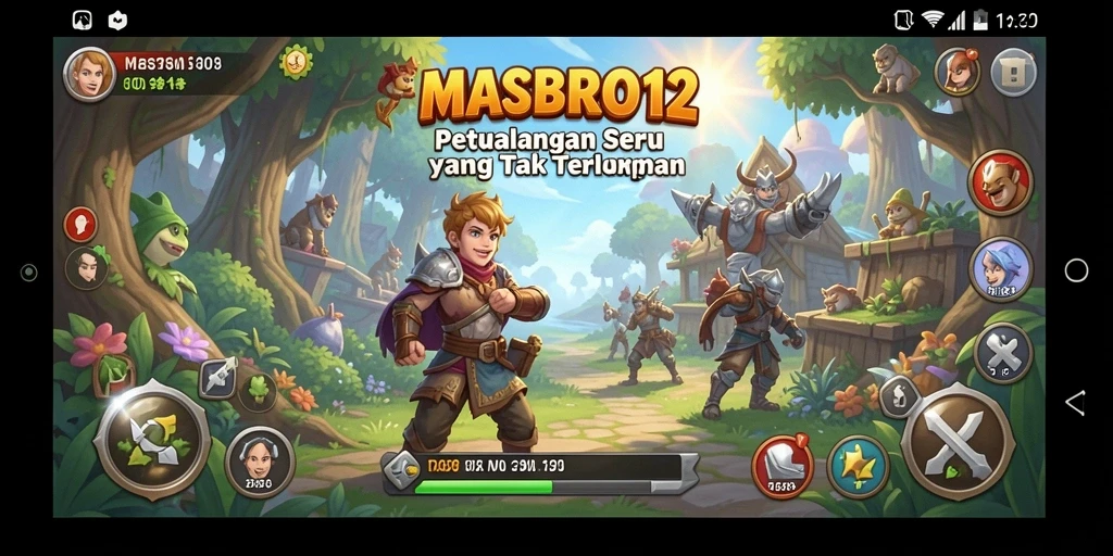 Screenshot menunjukkan aksi mendebarkan dalam game petualangan MASBRO12.