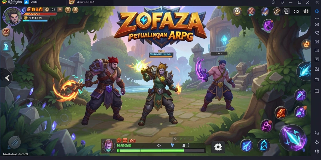 Tampilan gameplay ZOFAZA yang mendebarkan dan penuh aksi.